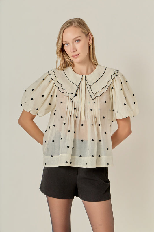 polka blouse