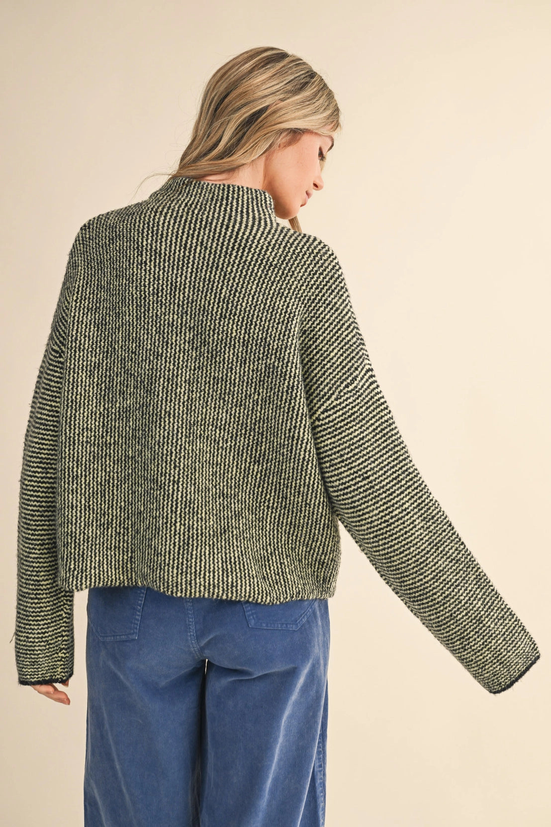 tate striped cardigan