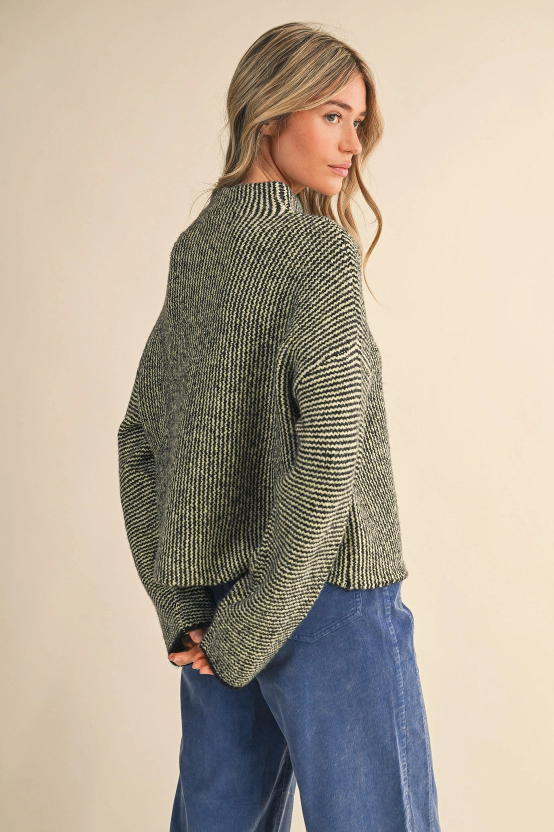 tate striped cardigan
